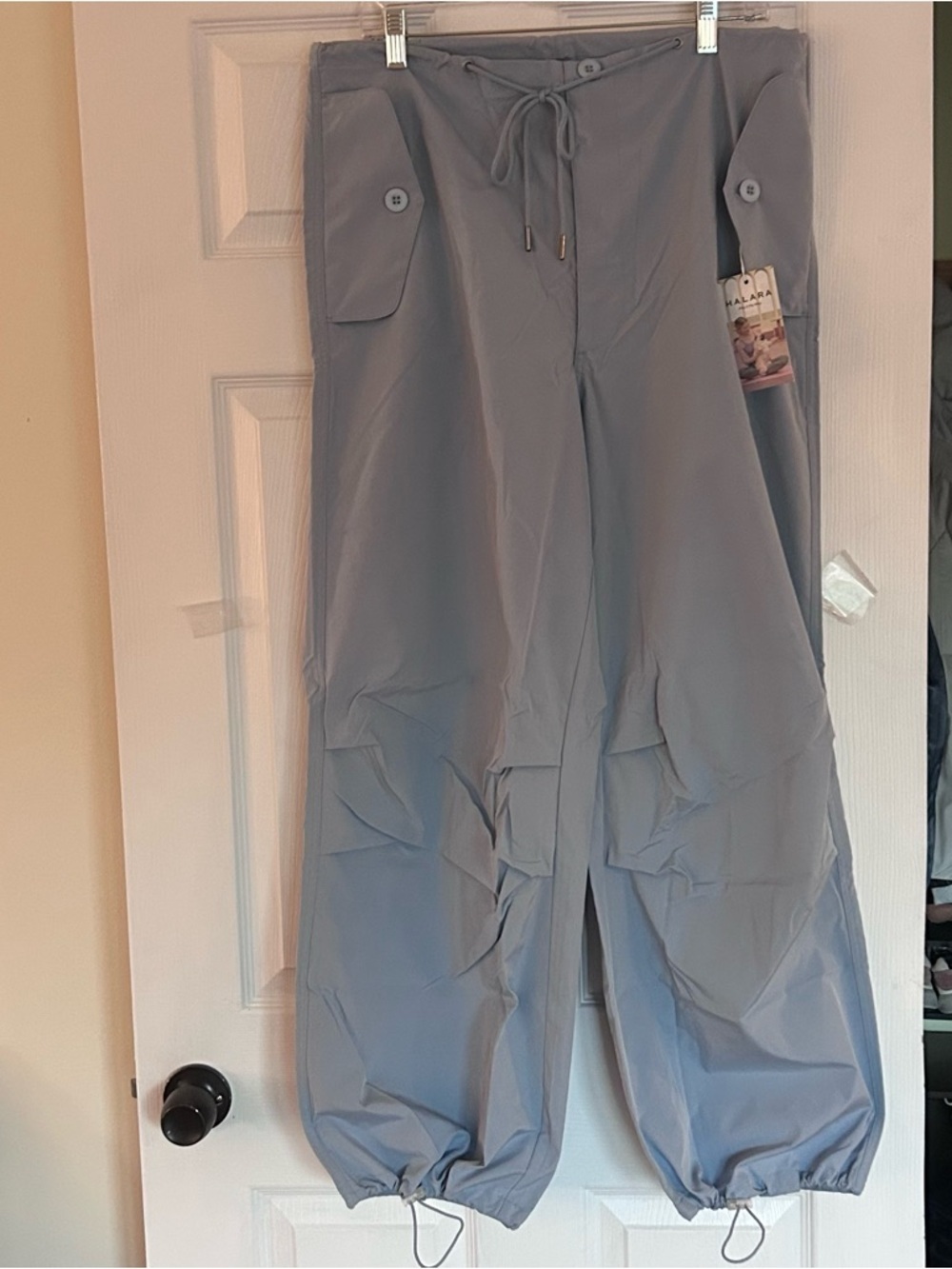 Halara Light Blue Parachute Jogger Pants Size Large NEW With tags
